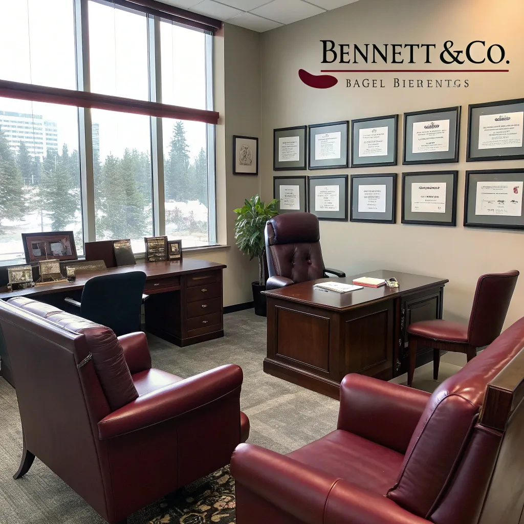 Luxurious office setup with MARONETH furniture at Bennett & Co. Real Estate