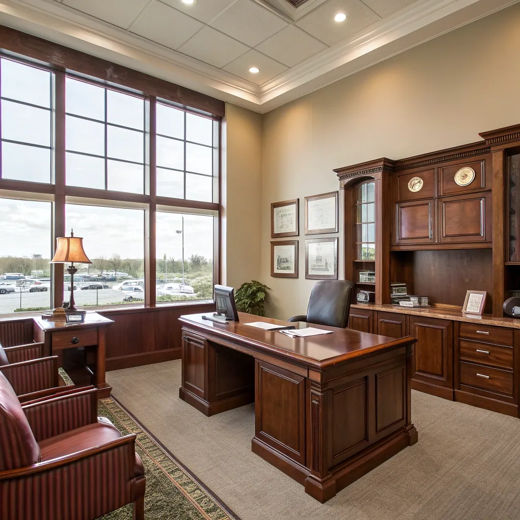Elegant office space with MARONETH furniture at Larson Law Firm